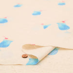 Air-tumbled C/L Sheeting Printed Fabric - Cream Soda - nomura tailor