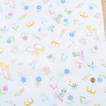 Cotton ox printed fabric Flowers and parakeets - nomura tailor