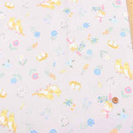 Cotton ox printed fabric Flowers and parakeets - nomura tailor