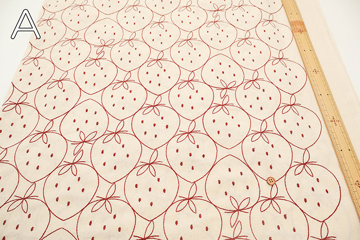 Made in China Cotton Sheeting Embroidered Fabric - Strawberry - nomura tailor