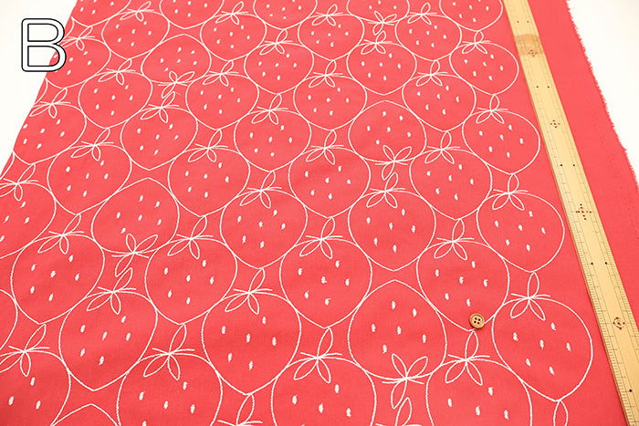 Made in China Cotton Sheeting Embroidered Fabric - Strawberry - nomura tailor
