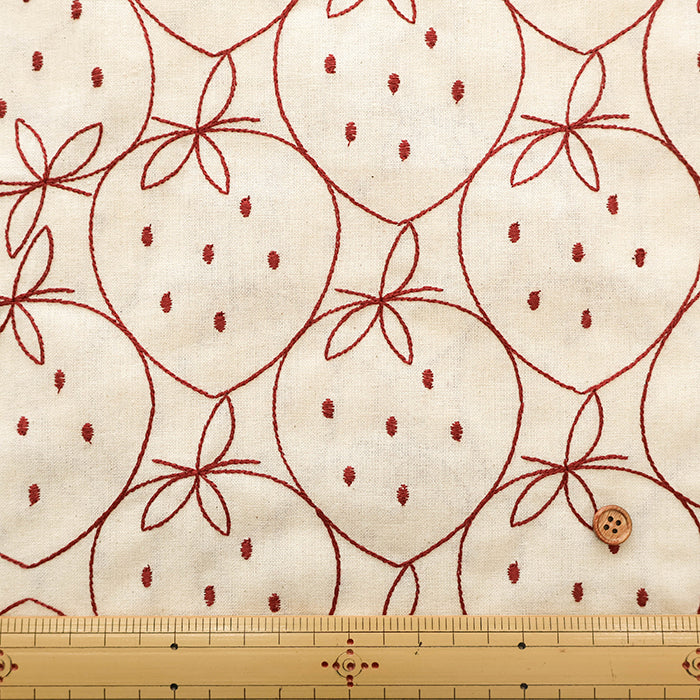 Made in China Cotton Sheeting Embroidered Fabric - Strawberry - nomura tailor