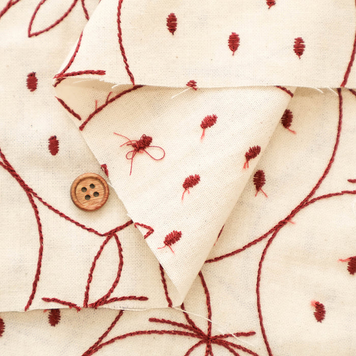 Made in China Cotton Sheeting Embroidered Fabric - Strawberry - nomura tailor
