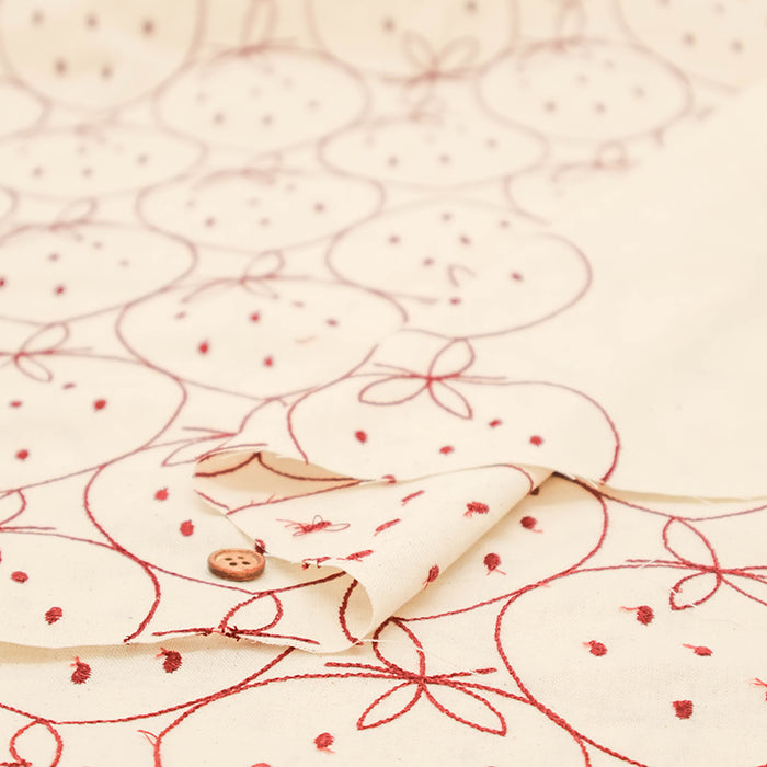 Made in China Cotton Sheeting Embroidered Fabric - Strawberry - nomura tailor