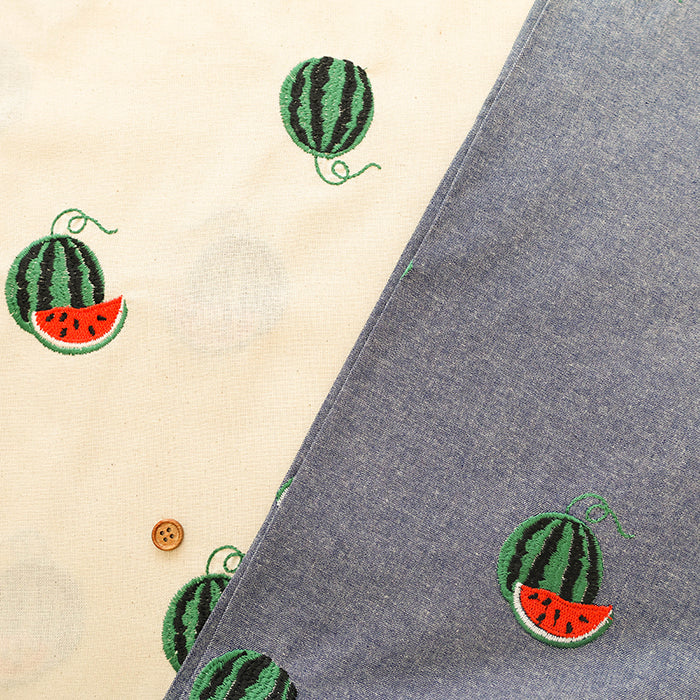 Made in China Cotton Sheeting Embroidered Fabric - Watermelon - nomura tailor
