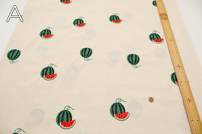 Made in China Cotton Sheeting Embroidered Fabric - Watermelon - nomura tailor