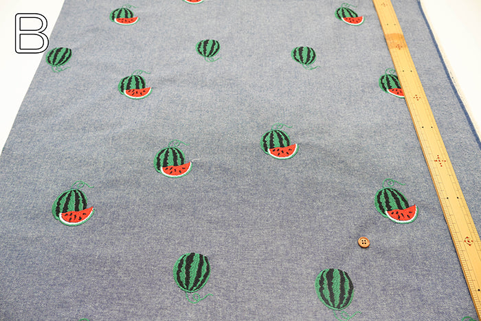 Made in China Cotton Sheeting Embroidered Fabric - Watermelon - nomura tailor