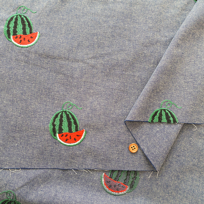 Made in China Cotton Sheeting Embroidered Fabric - Watermelon - nomura tailor