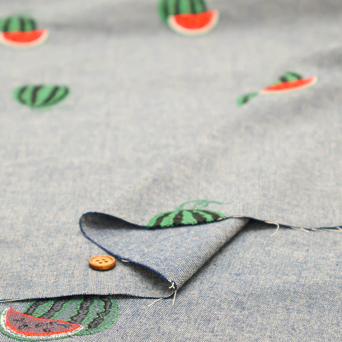 Made in China Cotton Sheeting Embroidered Fabric - Watermelon - nomura tailor