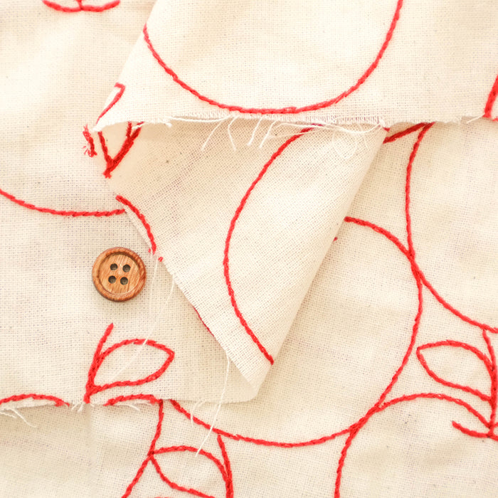 Made in China Cotton Sheeting Embroidered Fabric - Apple - nomura tailor
