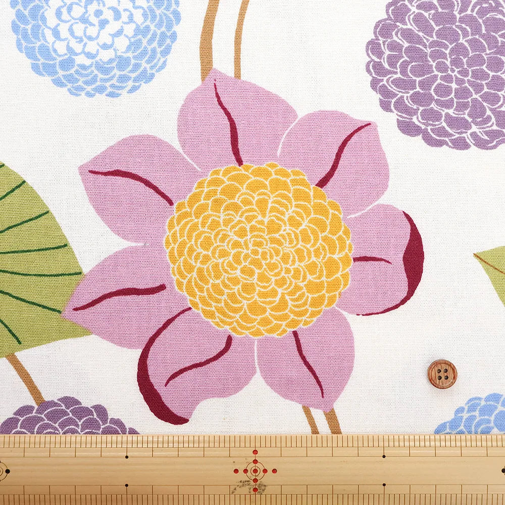 C/L Canvas Printed Fabric - Flowers - nomura tailor