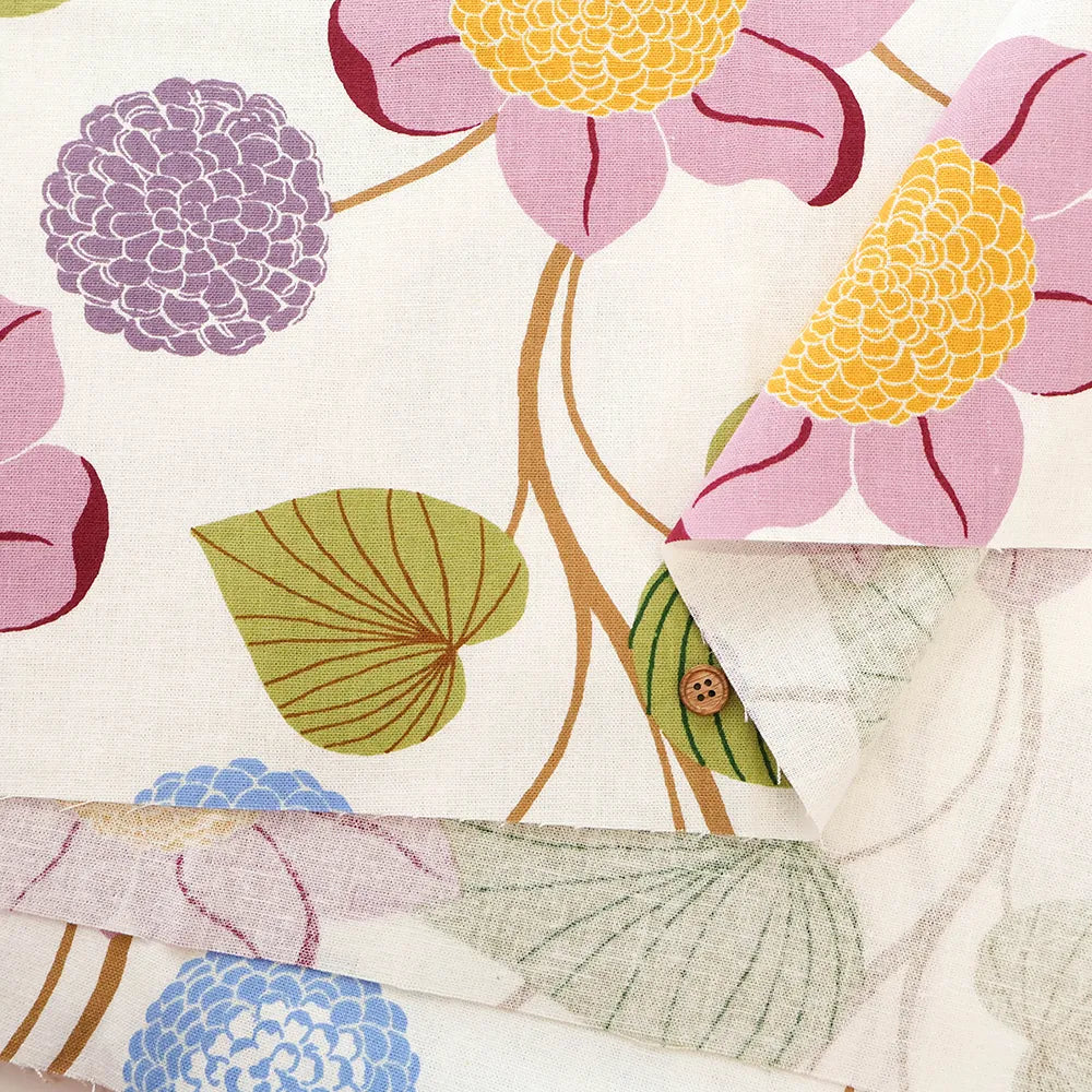 C/L Canvas Printed Fabric - Flowers - nomura tailor