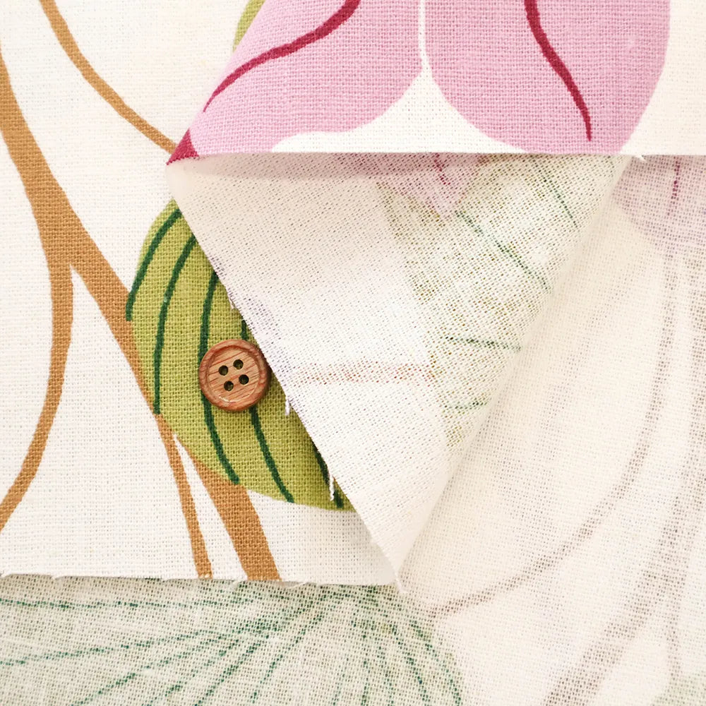 C/L Canvas Printed Fabric - Flowers - nomura tailor