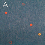 Made in China Cotton 5oz Soft Denim Embroidered Fabric - Heart - nomura tailor