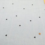 Made in China Cotton 5oz Soft Denim Embroidered Fabric - Heart - nomura tailor