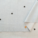 Made in China Cotton 5oz Soft Denim Embroidered Fabric - Heart - nomura tailor