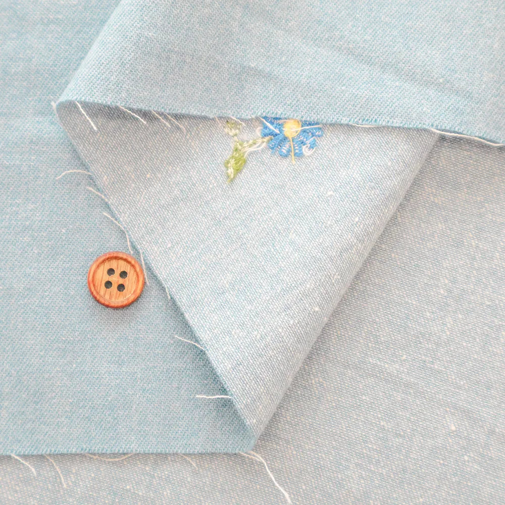 Made in China Cotton 5oz Soft Denim Embroidered Fabric マーガレット - nomura tailor