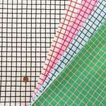 Cotton Oxford Printed Fabric - Grid - nomura tailor
