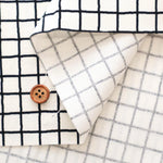 Cotton Oxford Printed Fabric - Grid - nomura tailor