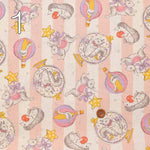 Cotton seating print fabric forest Friends Fantasy & Stripe - nomura tailor