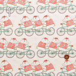 Cotton Broad Broad Printed Fabric Hippo Bicycle - nomura tailor