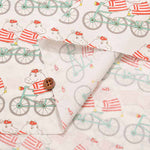 Cotton Broad Broad Printed Fabric Hippo Bicycle - nomura tailor