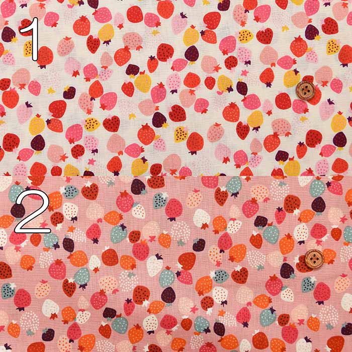 Cotton Scare print fabric Mini Strawberry - nomura tailor