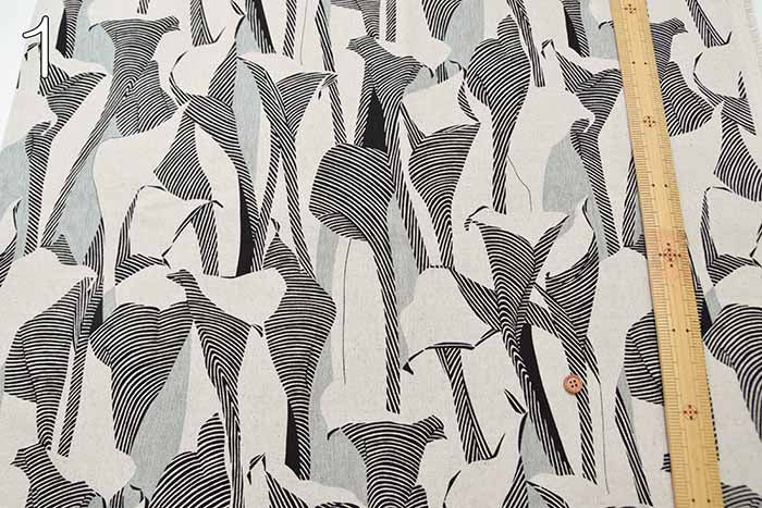 C/L Canvas printed fabric Coloured Lily - nomura tailor
