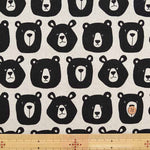 C/L Canvas printed fabric Kyoton Bear - nomura tailor