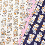 Cotton oxford printed fabric Tsumineko - nomura tailor