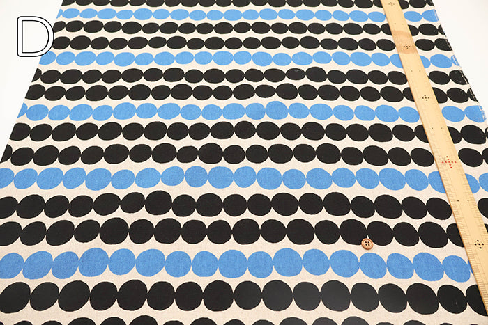 C/L Canvas Printed Fabric - Dot - nomura tailor