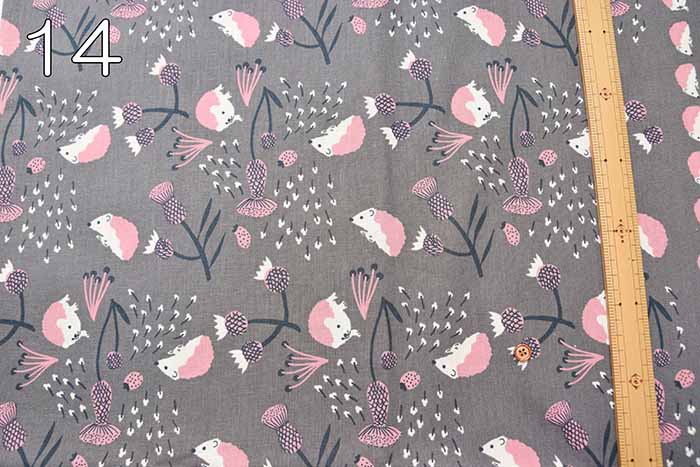 C/L canvas print fabric hedgehog - nomura tailor