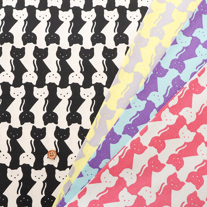 Cotton Oxford Printed Fabric - Cat - nomura tailor