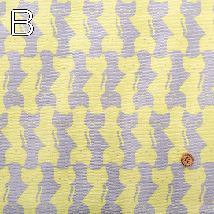 Cotton Oxford Printed Fabric - Cat - nomura tailor