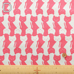 Cotton Oxford Printed Fabric - Cat - nomura tailor