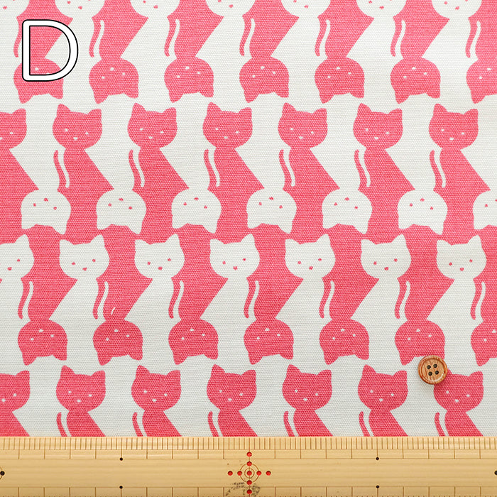 Cotton Oxford Printed Fabric - Cat - nomura tailor