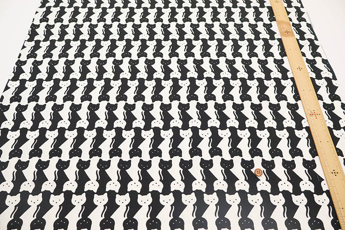 Cotton Oxford Printed Fabric - Cat - nomura tailor