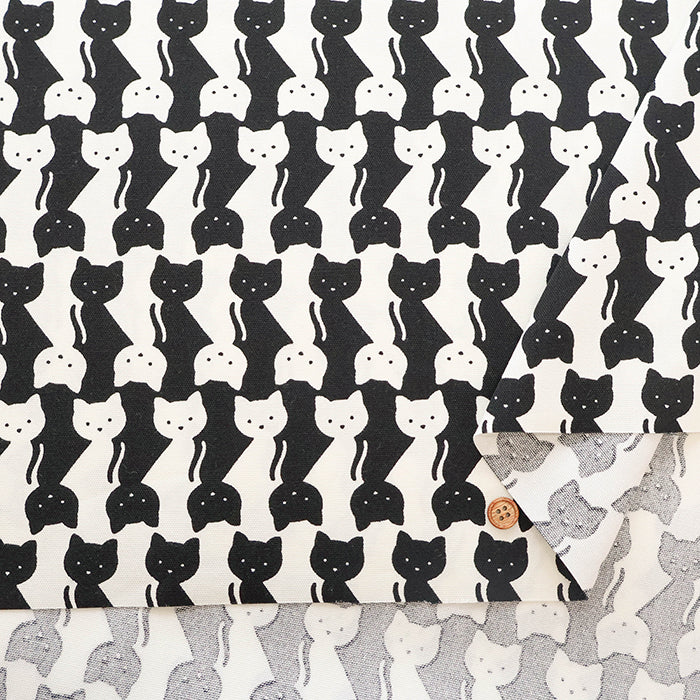 Cotton Oxford Printed Fabric - Cat - nomura tailor