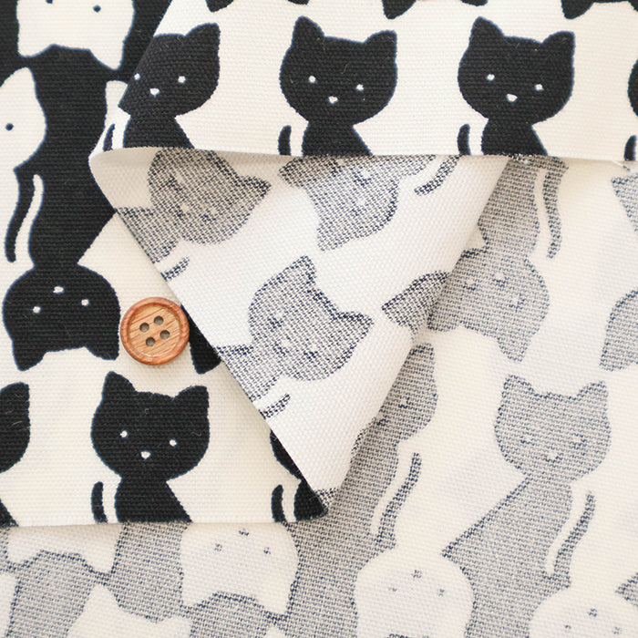 Cotton Oxford Printed Fabric - Cat - nomura tailor