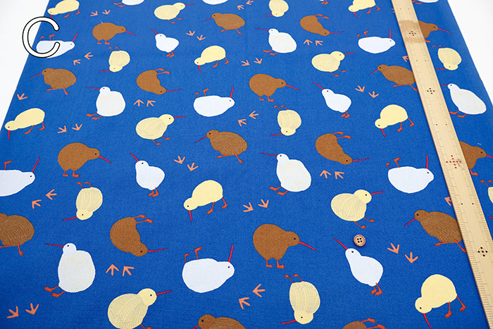 Cotton Oxford Printed Fabric - Kiwi - nomura tailor