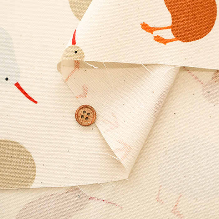 Cotton Oxford Printed Fabric - Kiwi - nomura tailor