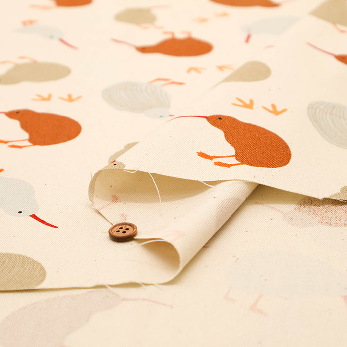Cotton Oxford Printed Fabric - Kiwi - nomura tailor