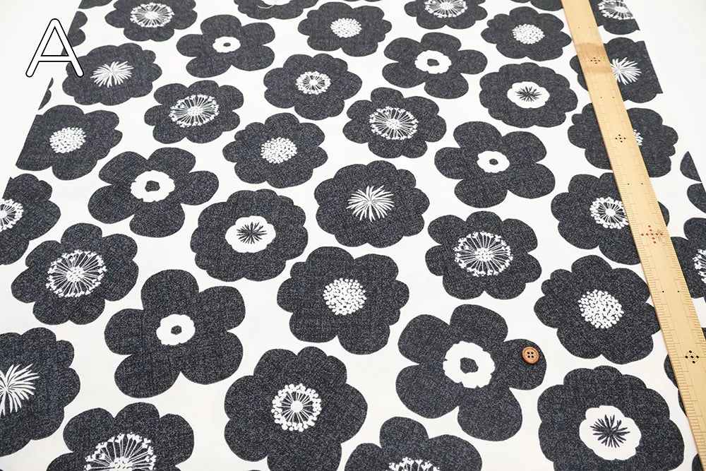 Cotton Oxford Printed Fabric - Flowers - nomura tailor