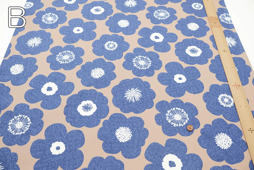 Cotton Oxford Printed Fabric - Flowers - nomura tailor