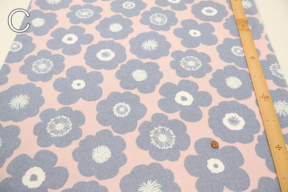 Cotton Oxford Printed Fabric - Flowers - nomura tailor