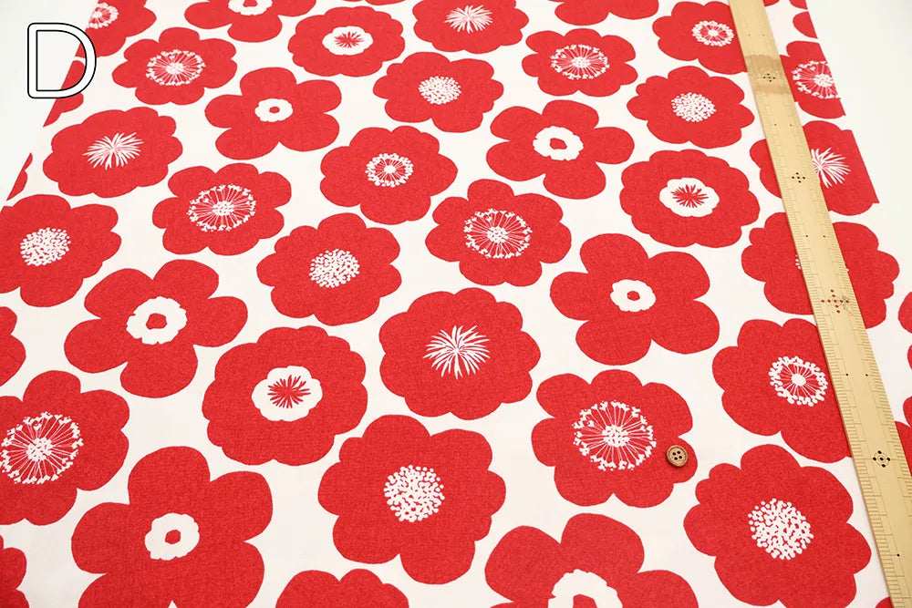 Cotton Oxford Printed Fabric - Flowers - nomura tailor