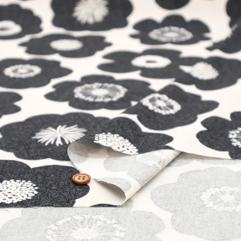 Cotton Oxford Printed Fabric - Flowers - nomura tailor