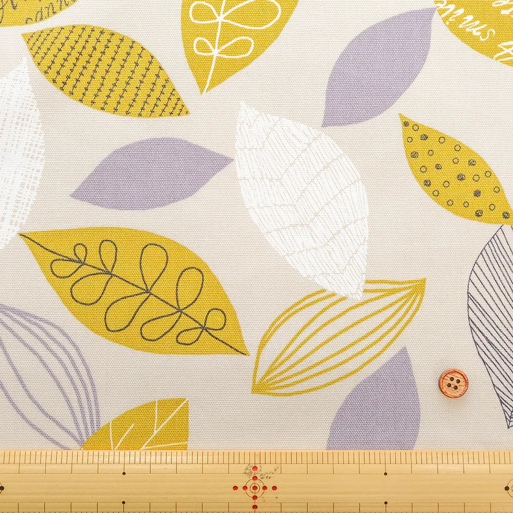 Cotton Oxford Printed Fabric - Leaf - nomura tailor