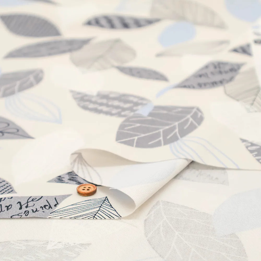 Cotton Oxford Printed Fabric - Leaf - nomura tailor