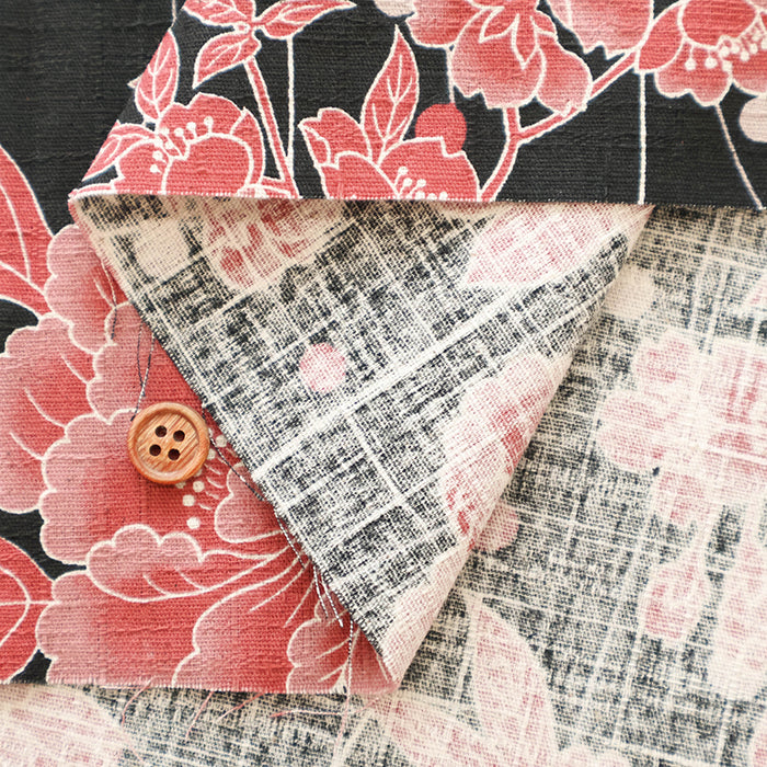 Cotton Dobby Fabric - Japanese Pattern - cherry blossoms | nomura